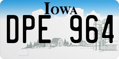 IA license plate DPE964