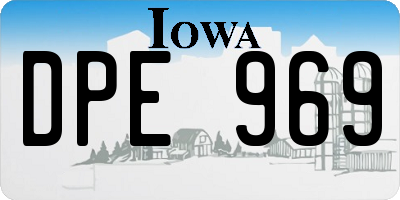 IA license plate DPE969