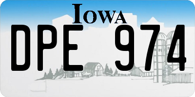 IA license plate DPE974