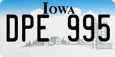 IA license plate DPE995