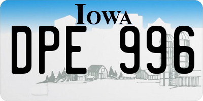 IA license plate DPE996