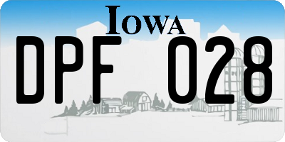 IA license plate DPF028