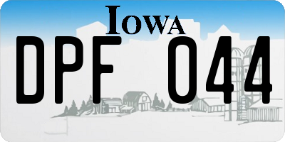 IA license plate DPF044