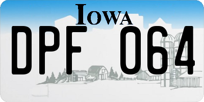 IA license plate DPF064