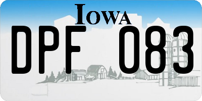 IA license plate DPF083