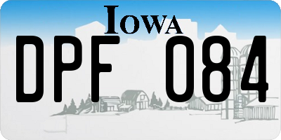 IA license plate DPF084