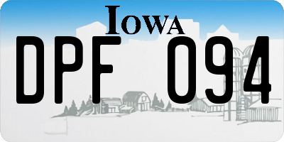 IA license plate DPF094