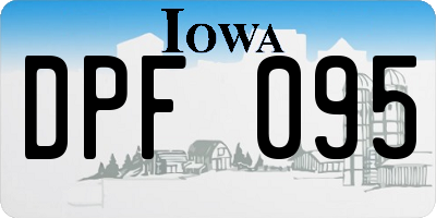 IA license plate DPF095