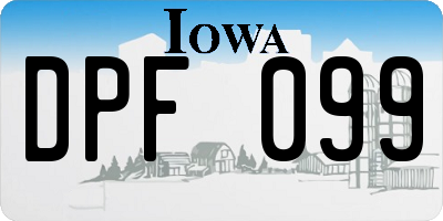 IA license plate DPF099