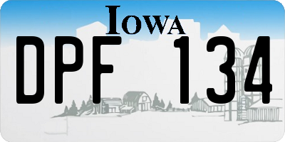 IA license plate DPF134