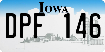 IA license plate DPF146