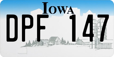 IA license plate DPF147