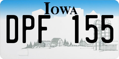 IA license plate DPF155