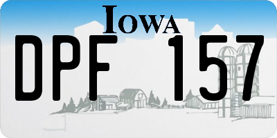 IA license plate DPF157