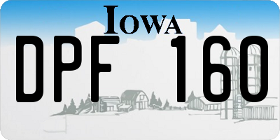 IA license plate DPF160