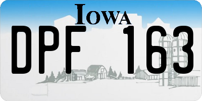 IA license plate DPF163