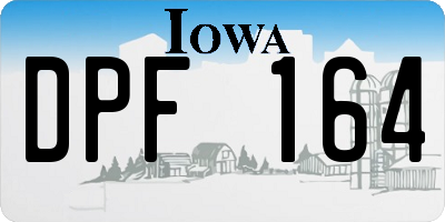 IA license plate DPF164