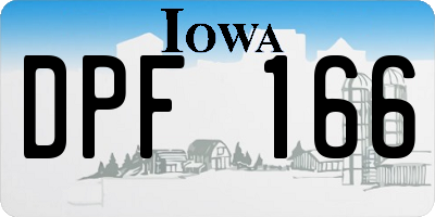 IA license plate DPF166