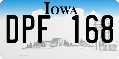 IA license plate DPF168