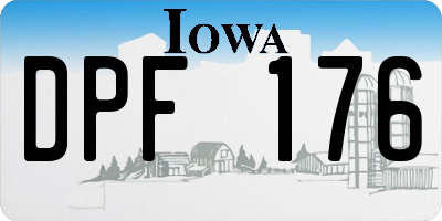 IA license plate DPF176