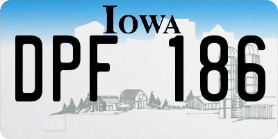 IA license plate DPF186