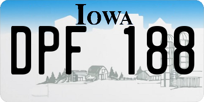 IA license plate DPF188
