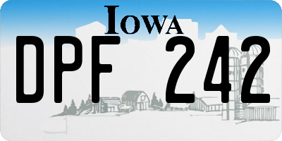 IA license plate DPF242