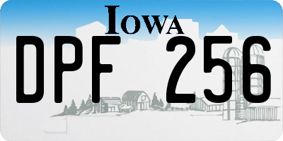 IA license plate DPF256