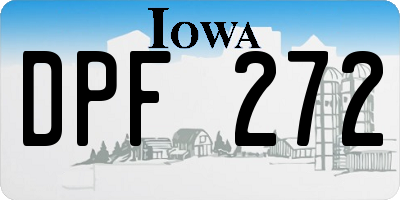 IA license plate DPF272