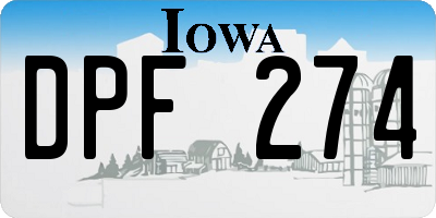 IA license plate DPF274