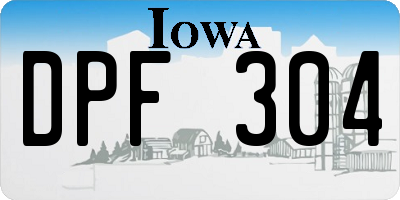 IA license plate DPF304
