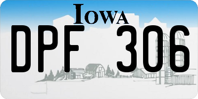 IA license plate DPF306
