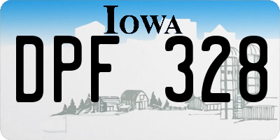 IA license plate DPF328