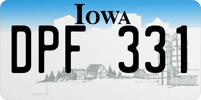 IA license plate DPF331