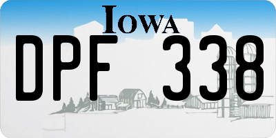 IA license plate DPF338