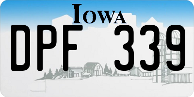 IA license plate DPF339