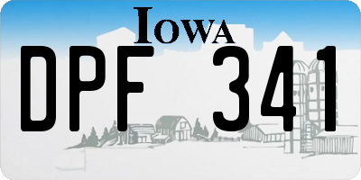 IA license plate DPF341