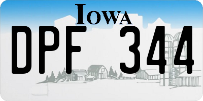 IA license plate DPF344