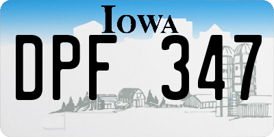 IA license plate DPF347