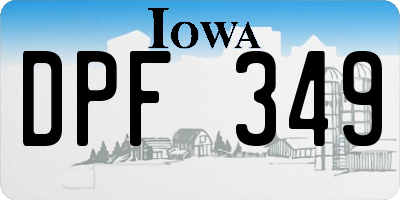 IA license plate DPF349