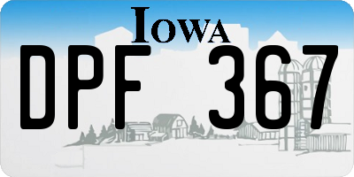 IA license plate DPF367
