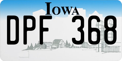 IA license plate DPF368