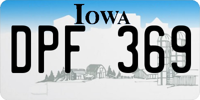 IA license plate DPF369
