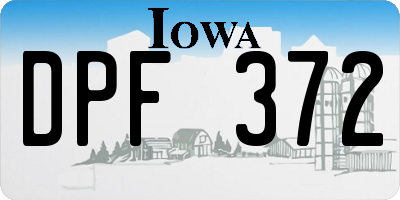 IA license plate DPF372