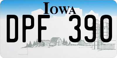 IA license plate DPF390