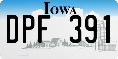 IA license plate DPF391