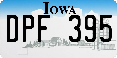 IA license plate DPF395