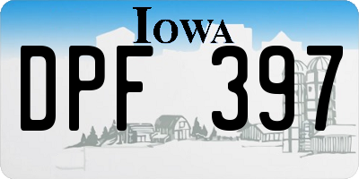 IA license plate DPF397