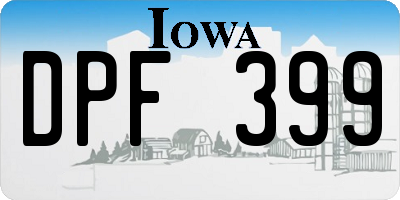 IA license plate DPF399