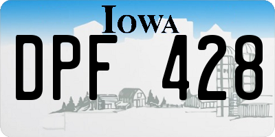 IA license plate DPF428